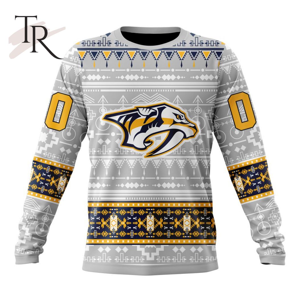 New 2025 NEW] ized NHL Nashville Predators Special Native Design Custom Hoodie - Image 6